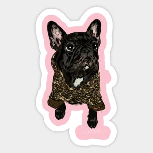French Bull Dog Fashion Forward Sticker